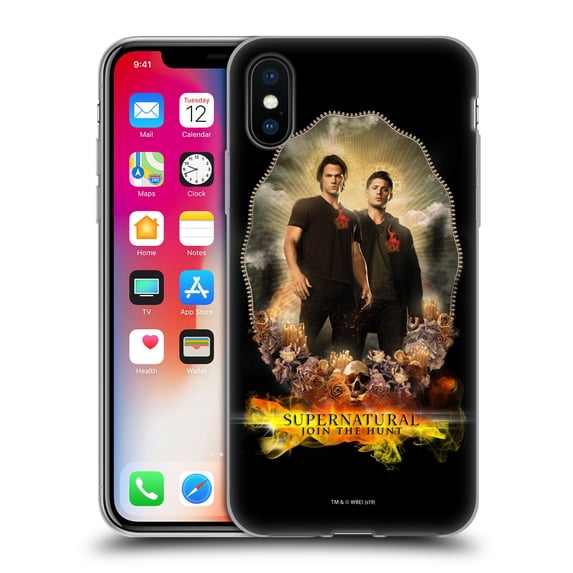 Head Case Designs Officially Licensed Supernatural Vectors Dean & Sam Halo Soft Gel Case Compatible with Apple iPhone X / iPhone XS