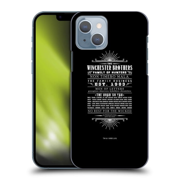 Head Case Designs Officially Licensed Supernatural Vectors Winchester Brothers Hard Back Case Compatible with Apple iPhone 14