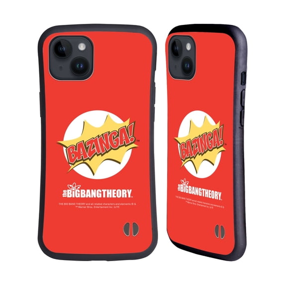 Head Case Designs Officially Licensed The Big Bang Theory Bazinga Pop Art Hybrid Case Compatible with Apple iPhone 15 Plus