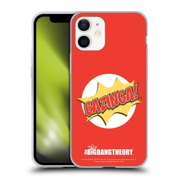 Head Case Designs Officially Licensed The Big Bang Theory Bazinga Pop Art Soft Gel Case Compatible with Apple iPhone 12 Mini