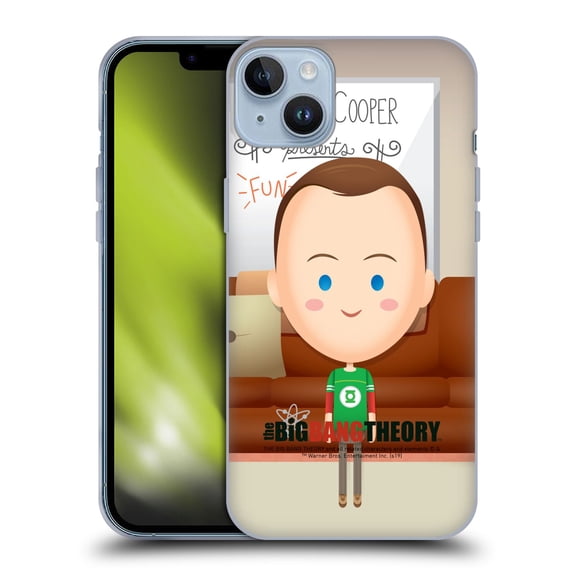Head Case Designs Officially Licensed The Big Bang Theory Character Art Sheldon Soft Gel Case Compatible with Apple iPhone 14 Plus