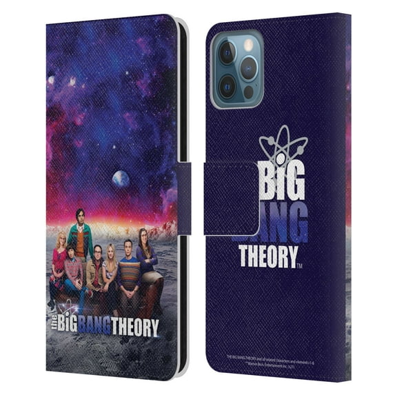 Head Case Designs Officially Licensed The Big Bang Theory Key Art Season 11 A Leather Book Wallet Case Cover Compatible with Apple iPhone 12 / iPhone 12 Pro