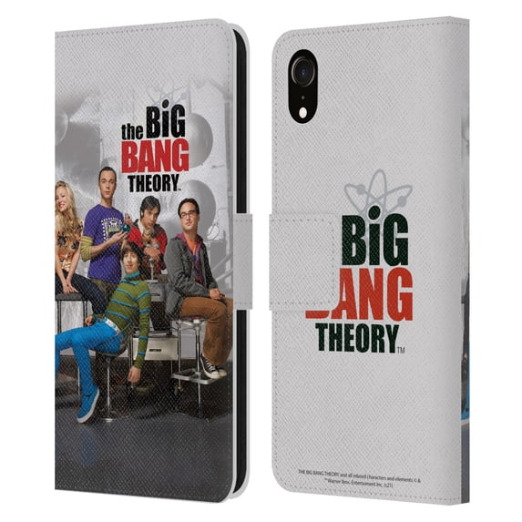 Head Case Designs Officially Licensed The Big Bang Theory Key Art Season 3 Leather Book Wallet Case Cover Compatible with Apple iPhone XR