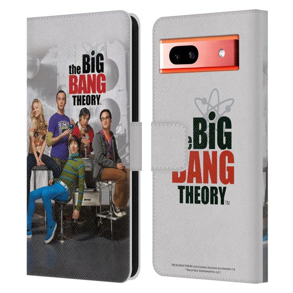 Head Case Designs Officially Licensed The Big Bang Theory Key Art Season 3 Leather Book Wallet Case Cover Compatible with Google Pixel 7a