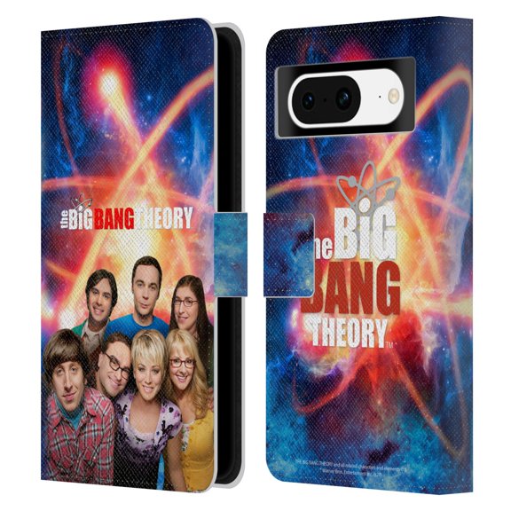 Head Case Designs Officially Licensed The Big Bang Theory Key Art Season 8 Leather Book Wallet Case Cover Compatible with Google Pixel 8