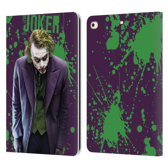 Head Case Designs Officially Licensed The Dark Knight Graphics Character Art Leather Book Wallet Case Cover Compatible with Apple iPad 9.7 2017 / iPad 9.7 2018