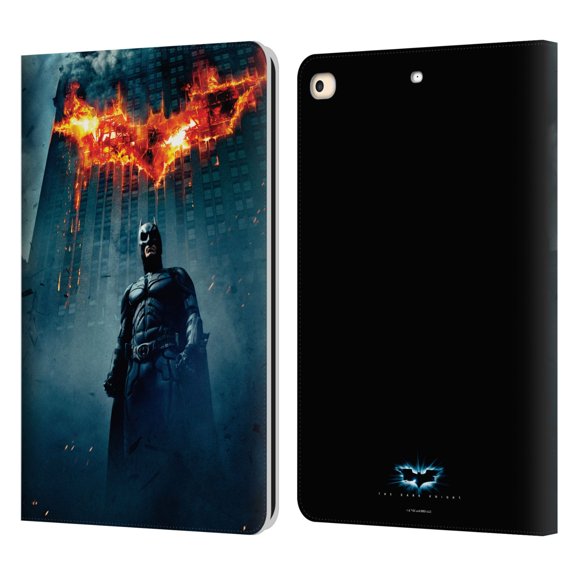Head Case Designs Officially Licensed The Dark Knight Key Art Batman Poster Leather Book Wallet Case Cover Compatible with Apple iPad 9.7 2017 / iPad 9.7 2018