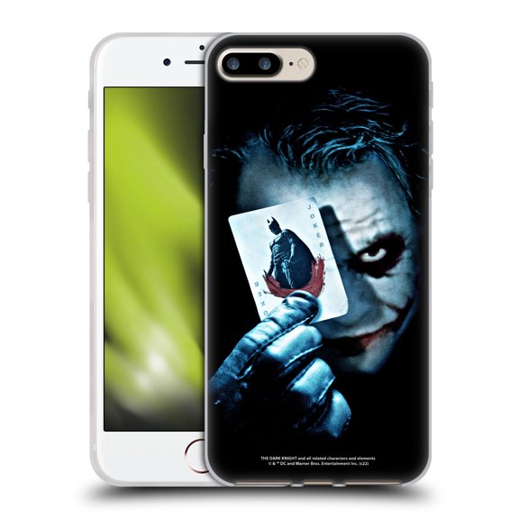 Head Case Designs Officially Licensed The Dark Knight Key Art Joker Card Soft Gel Case Compatible with Apple iPhone 7 Plus / iPhone 8 Plus