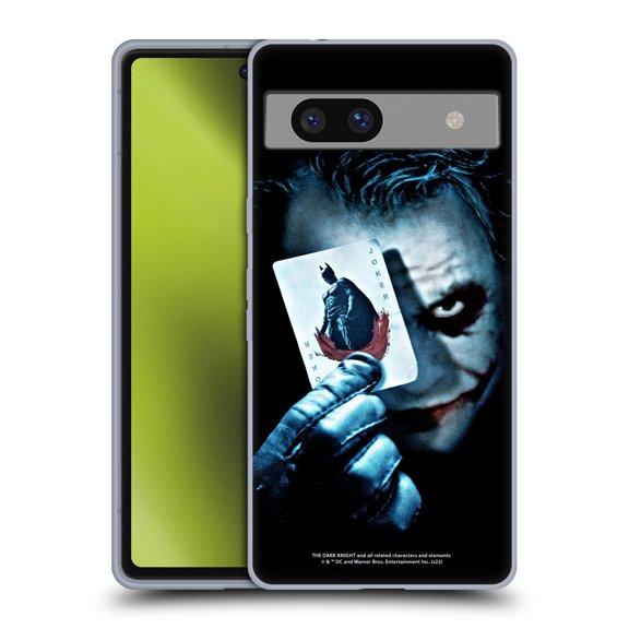 Head Case Designs Officially Licensed The Dark Knight Key Art Joker Card Soft Gel Case Compatible with Google Pixel 7a