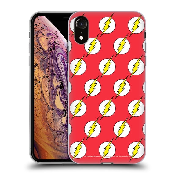 Head Case Designs Officially Licensed The Flash DC Comics Logo Pattern Soft Gel Case Compatible with Apple iPhone XR