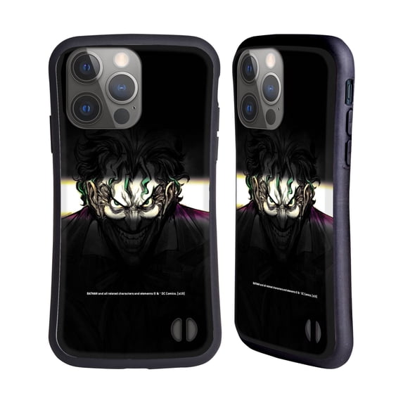 Head Case Designs Officially Licensed The Joker DC Comics Character Art Arkham Asylum Hybrid Case Compatible with Apple iPhone 14 Pro
