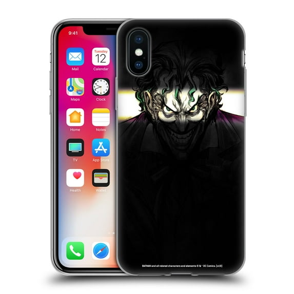 Head Case Designs Officially Licensed The Joker DC Comics Character Art Arkham Asylum Soft Gel Case Compatible with Apple iPhone X / iPhone XS