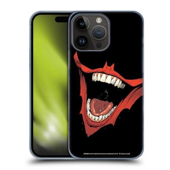 Head Case Designs Officially Licensed The Joker DC Comics Character Art Laugh Bat Logo Hard Back Case Compatible with Apple iPhone 15 Pro Max