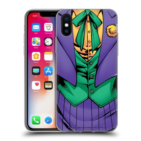 Head Case Designs Officially Licensed The Joker DC Comics Character Art New 52 Costume Soft Gel Case Compatible with Apple iPhone X / iPhone XS