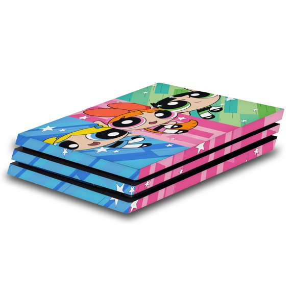 Head Case Designs Officially Licensed The Powerpuff Girls Graphics Group Oversized Vinyl Sticker Skin Decal Cover Compatible with Sony PS4 Pro Console