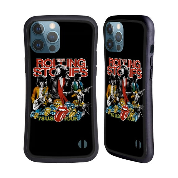 Head Case Designs Officially Licensed The Rolling Stones Key Art 78 US Tour Vintage Hybrid Case Compatible with Apple iPhone 13 Pro Max
