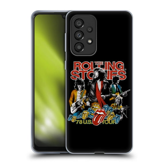 Head Case Designs Officially Licensed The Rolling Stones Key Art 78 US Tour Vintage Soft Gel Case Compatible with Samsung Galaxy A33 5G (2022)