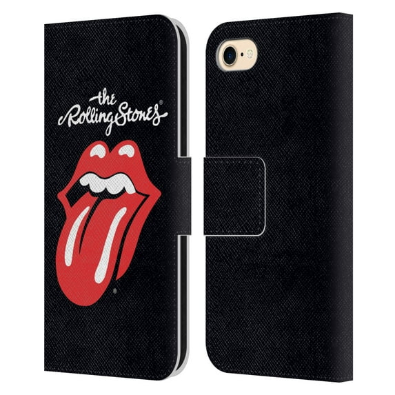 Head Case Designs Officially Licensed The Rolling Stones Key Art Tongue Classic Leather Book Wallet Case Cover Compatible with Apple iPhone 7 / 8 / SE 2020 & 2022