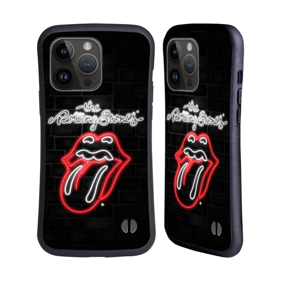Head Case Designs Officially Licensed The Rolling Stones Licks Collection Neon Hybrid Case Compatible with Apple iPhone 15 Pro Max