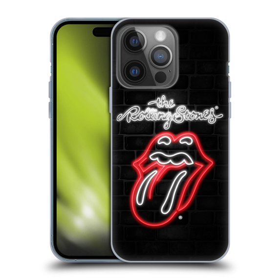 Head Case Designs Officially Licensed The Rolling Stones Licks Collection Neon Soft Gel Case Compatible with Apple iPhone 14 Pro
