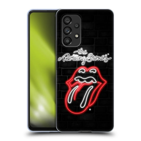 Head Case Designs Officially Licensed The Rolling Stones Licks Collection Neon Soft Gel Case Compatible with Samsung Galaxy A53 5G (2022)