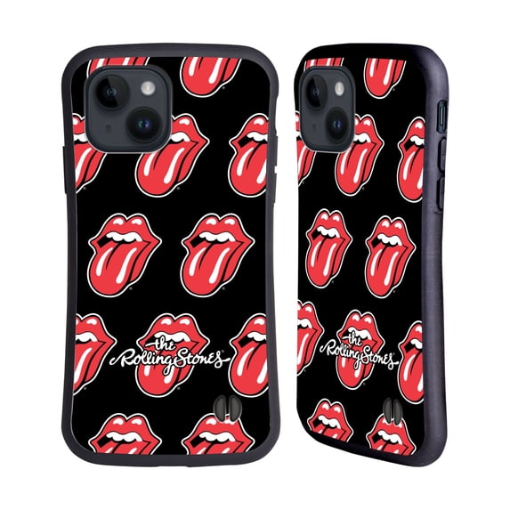 Head Case Designs Officially Licensed The Rolling Stones Licks Collection Tongue Classic Pattern Hybrid Case Compatible with Apple iPhone 15