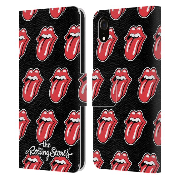 Head Case Designs Officially Licensed The Rolling Stones Licks Collection Tongue Classic Pattern Leather Book Wallet Case Cover Compatible with Apple iPhone XR