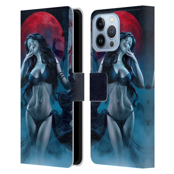 Head Case Designs Officially Licensed Tom Wood Fantasy Blood Lust Vampire Leather Book Wallet Case Cover Compatible with Apple iPhone 13 Pro Max