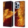 thumbnail image 1 of Head Case Designs Officially Licensed Tom Wood Fire Creatures Phoenix Leather Book Wallet Case Cover Compatible with Apple iPhone 13 Pro, 1 of 6