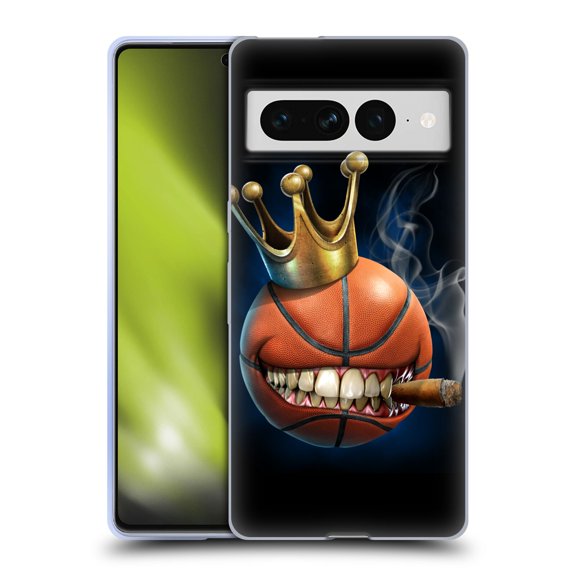 Head Case Designs Officially Licensed Tom Wood Monsters King Of Basketball Soft Gel Case Compatible with Google Pixel 7 Pro