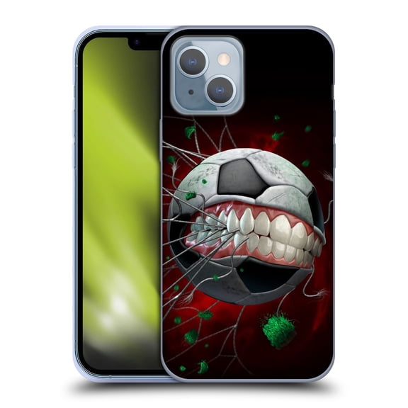 Head Case Designs Officially Licensed Tom Wood Monsters Soccer Soft Gel Case Compatible with Apple iPhone 14