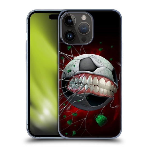 Head Case Designs Officially Licensed Tom Wood Monsters Soccer Soft Gel Case Compatible with Apple iPhone 15 Pro Max