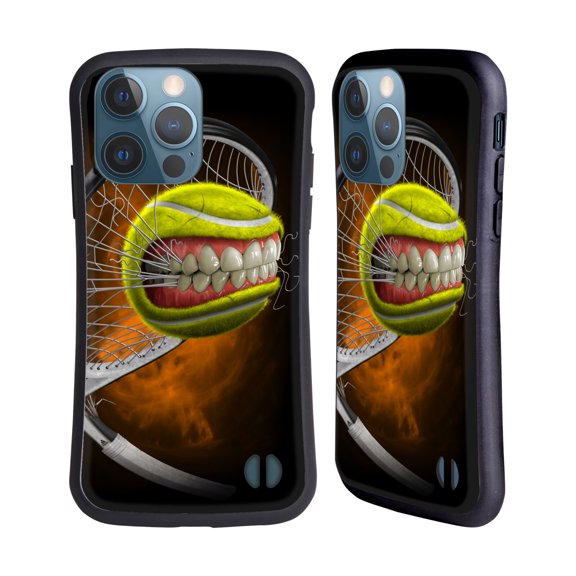 Head Case Designs Officially Licensed Tom Wood Monsters Tennis Hybrid Case Compatible with Apple iPhone 13 Pro