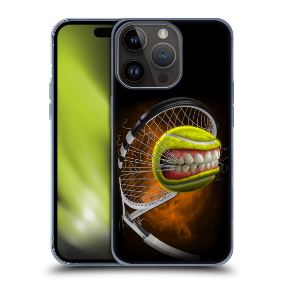 Head Case Designs Officially Licensed Tom Wood Monsters Tennis Soft Gel Case Compatible with Apple iPhone 15 Pro