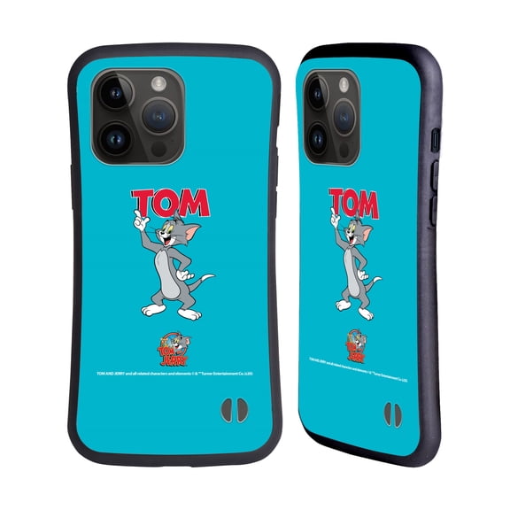 Head Case Designs Officially Licensed Tom and Jerry Characters Tom Hybrid Case Compatible with Apple iPhone 15 Pro Max