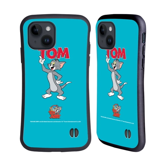 Head Case Designs Officially Licensed Tom and Jerry Characters Tom Hybrid Case Compatible with Apple iPhone 15
