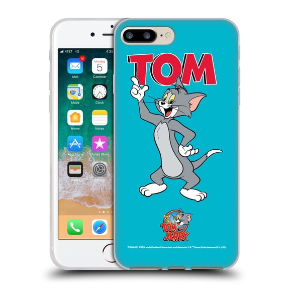 Head Case Designs Officially Licensed Tom and Jerry Characters Tom Soft Gel Case Compatible with Apple iPhone 7 Plus / iPhone 8 Plus
