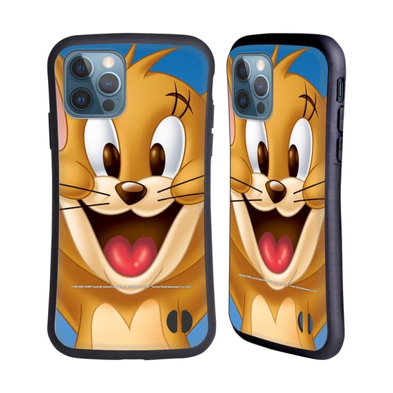 Head Case Designs Officially Licensed Tom and Jerry Full Face Jerry Hybrid Case Compatible with Apple iPhone 12 / iPhone 12 Pro