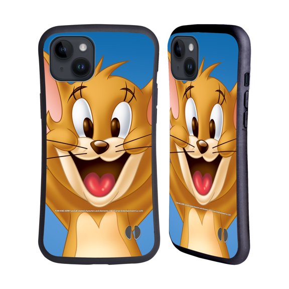 Head Case Designs Officially Licensed Tom and Jerry Full Face Jerry Hybrid Case Compatible with Apple iPhone 15 Plus