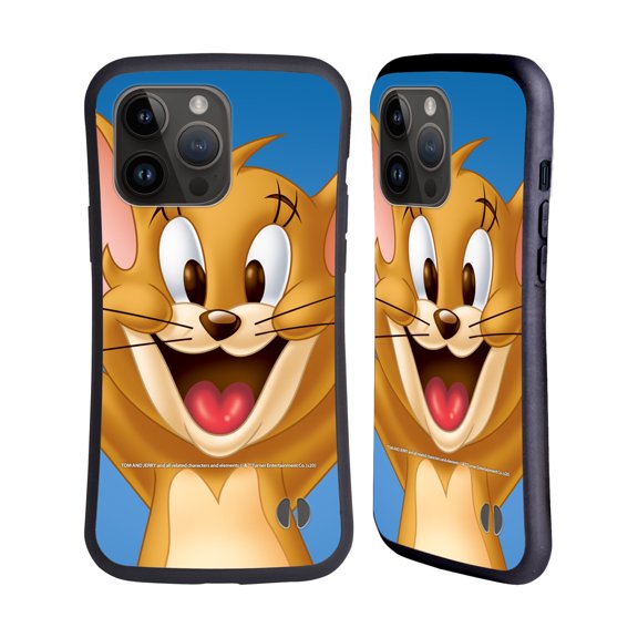 Head Case Designs Officially Licensed Tom and Jerry Full Face Jerry Hybrid Case Compatible with Apple iPhone 15 Pro Max