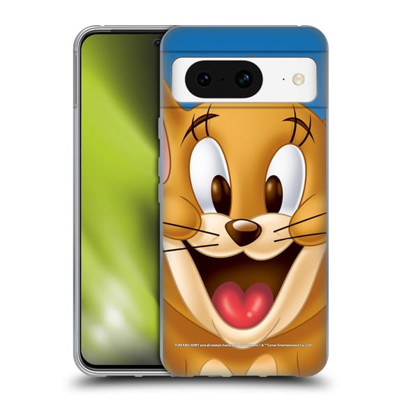 Head Case Designs Officially Licensed Tom and Jerry Full Face Jerry Soft Gel Case Compatible with Google Pixel 8