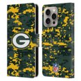 thumbnail image 1 of Head Case Designs NFL Green Bay Packers Graphics Digital Camouflage Leather Book Wallet Case Cover For Apple iPhone 16 Pro, 1 of 6