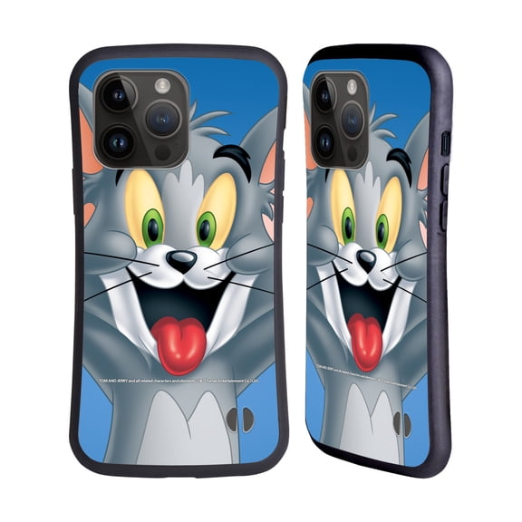Head Case Designs Officially Licensed Tom and Jerry Full Face Tom Hybrid Case Compatible with Apple iPhone 15 Pro Max