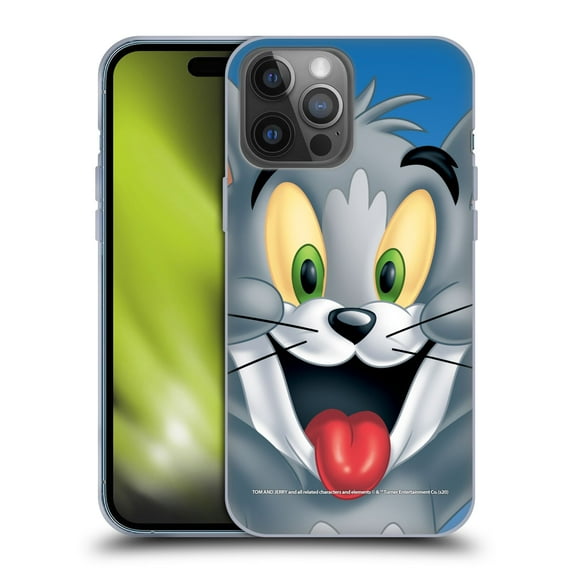Head Case Designs Officially Licensed Tom and Jerry Full Face Tom Soft Gel Case Compatible with Apple iPhone 14 Pro Max