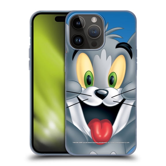 Head Case Designs Officially Licensed Tom and Jerry Full Face Tom Soft Gel Case Compatible with Apple iPhone 15 Pro Max