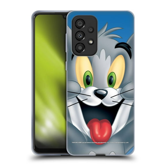 Head Case Designs Officially Licensed Tom and Jerry Full Face Tom Soft Gel Case Compatible with Samsung Galaxy A33 5G (2022)