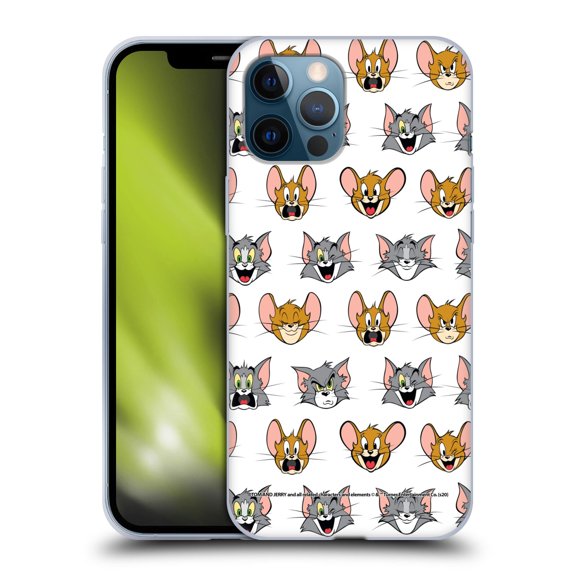 Head Case Designs Officially Licensed Tom and Jerry Patterns Expressions Soft Gel Case Compatible with Apple iPhone 12 Pro Max