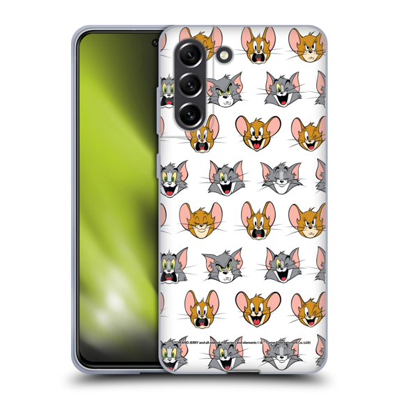 Head Case Designs Officially Licensed Tom and Jerry Patterns Expressions Soft Gel Case Compatible with Samsung Galaxy S21 FE 5G