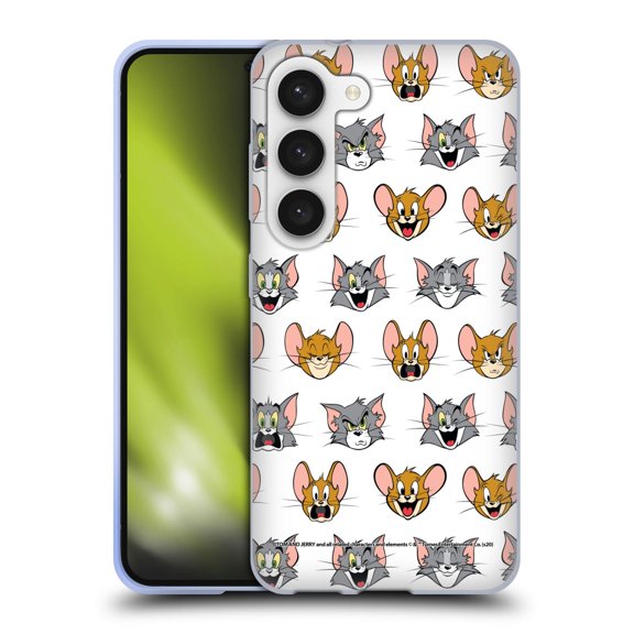Head Case Designs Officially Licensed Tom and Jerry Patterns Expressions Soft Gel Case Compatible with Samsung Galaxy S23 5G