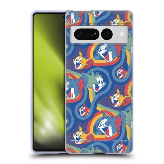 Head Case Designs Officially Licensed Tom and Jerry Patterns Pop Art Soft Gel Case Compatible with Google Pixel 7 Pro